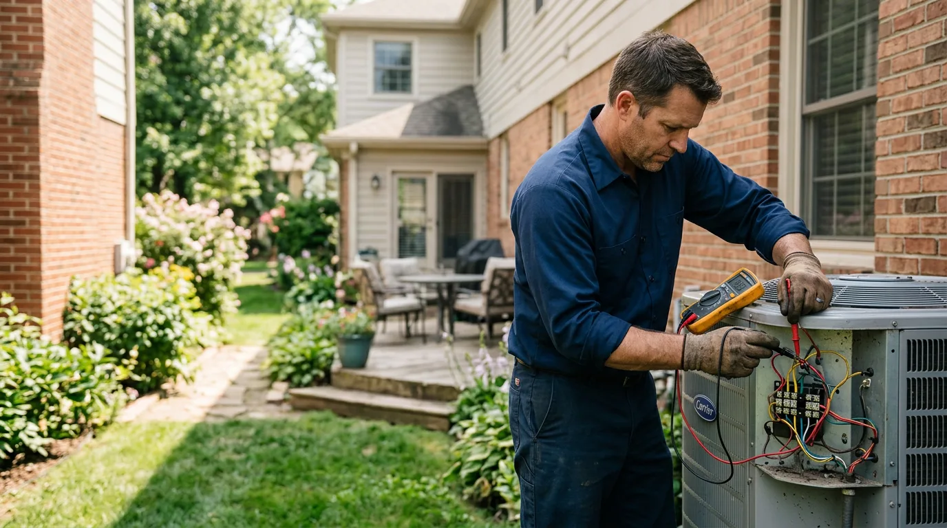 HVAC technician working near Forest, OH